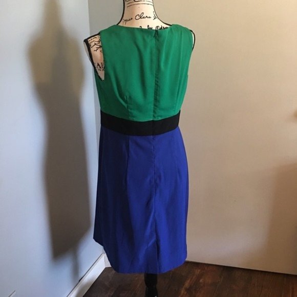 AB Studio Sleeveless Colorblock Dress Size 10 - Picture 3 of 5